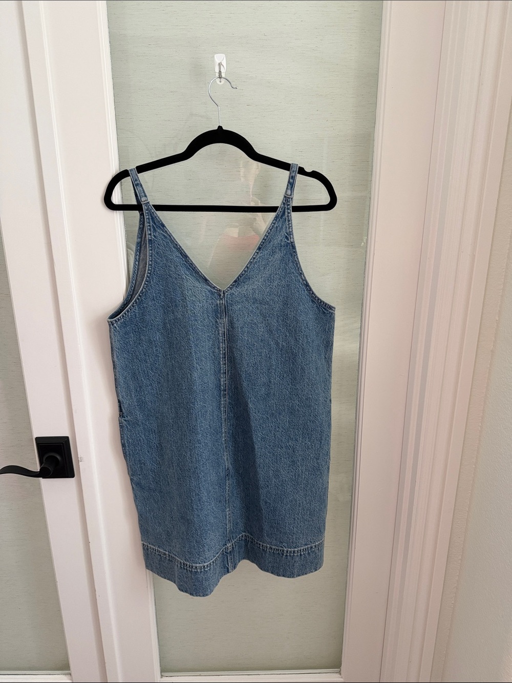 pistola Blue Denim V-Neck Mini Dress